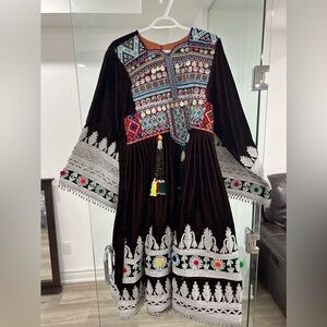 GORGEOUS BROWN AFGAHN TRADITIONAL DRESS